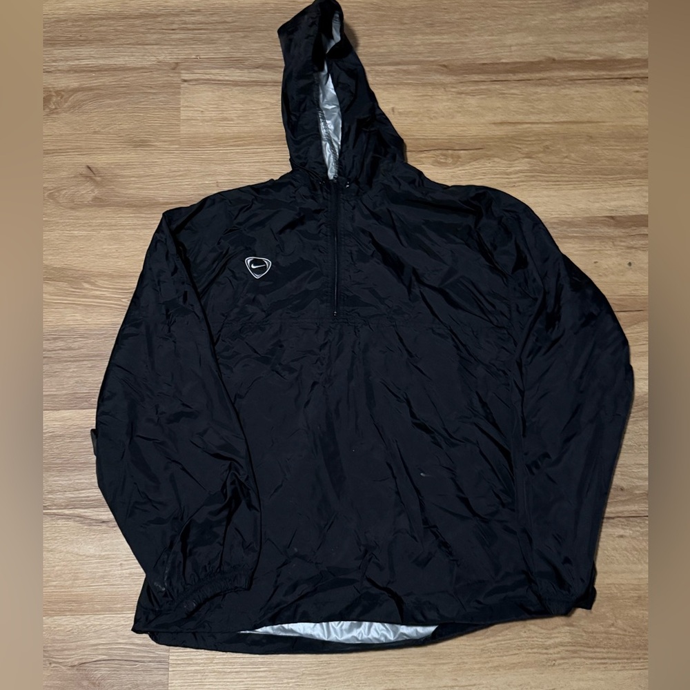 Vintage Nike Golf Black Windbreaker Jacket Lightweight Athletic